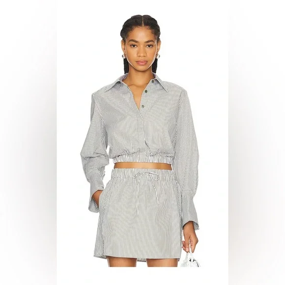 SIMKHAI Blythe Cropped Button Down Top Size XS - Picture 10 of 12